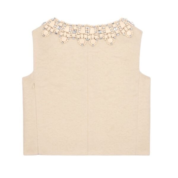 CELINE EMBROIDERED TOP IN BOUCLETTE NATTÉ - Image 2