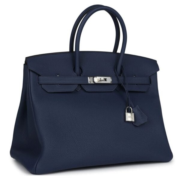 HERMÈS BIRKIN 35 BLEU NAVY TOGO PALLADIUM HARDWARE - Image 2