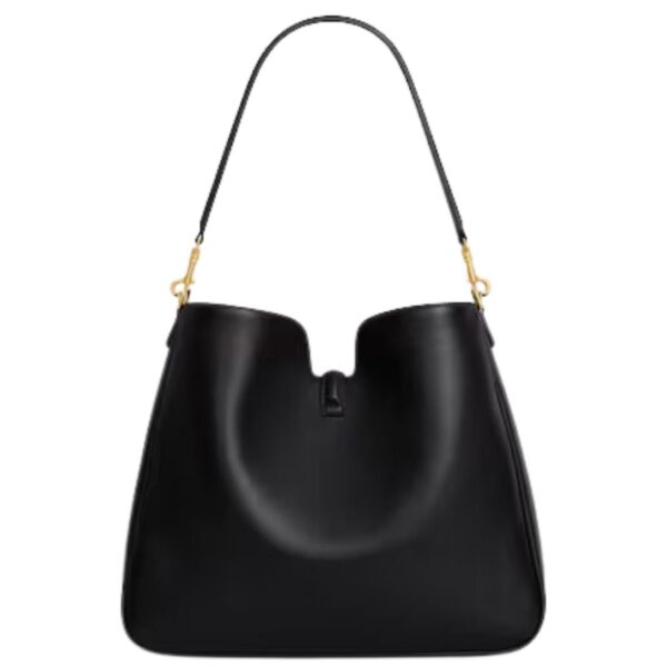 CELINE MEDIUM CAMILLE 16 SOFT BAG IN SMOOTH CALFSKIN BLACK - Image 4