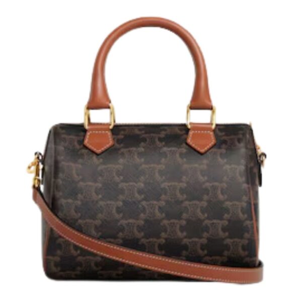 CELINE SMALL BOSTON IN TRIOMPHE CANVAS AND CALFSKIN - Image 2