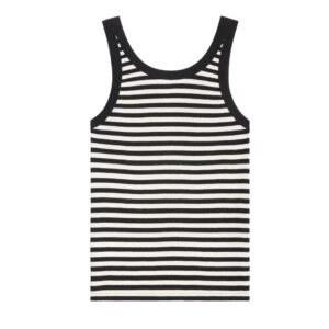 CELINE MARINIÈRE TANK TOP IN RIBBED COTTON JERSEY