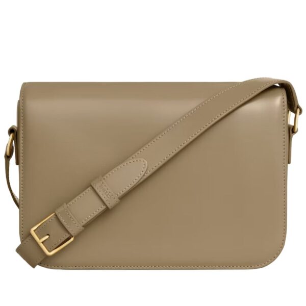CELINE CLASSIQUE TRIOMPHE BAG IN SHINY CALFSKIN BROWN SEPIA - Image 9