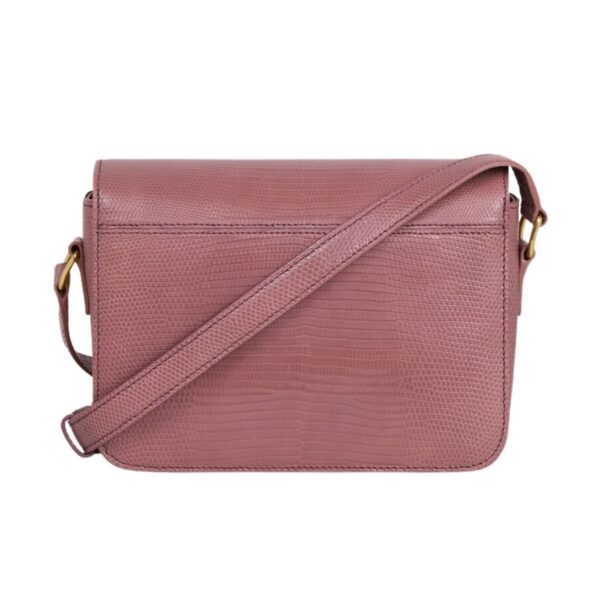 CELINE TEEN TRIOMPHE BAG IN LIZARD VINTAGE ROSE - Image 5