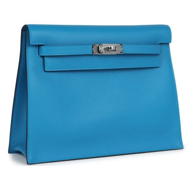 HERMÈS KELLY DANSE BLEU ZANZIBAR EVERCOLOR PALLADIUM HARDWARE - Image 3