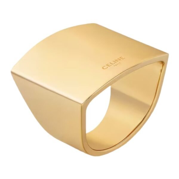 CELINE FORMES ABSTRAITES PYRAMID RING IN BRASS WITH GOLD FINISH - Image 2