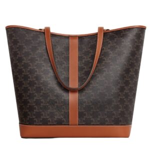CELINE MEDIUM CABAS IN TRIOMPHE CANVAS AND CALFSKIN