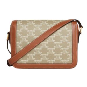 CELINE TEEN TRIOMPHE BAG IN TRIOMPHE CANVAS AND CALFSKIN