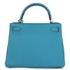 PRE-OWNED HERMÈS KELLY RETOURNE 28 TURQUOISE TOGO GOLD HARDWARE - Image 2
