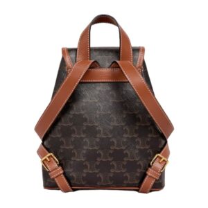 CELINE MINI BACKPACK FOLCO IN TRIOMPHE CANVAS AND CALFSKIN