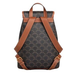 CELINE MEDIUM BACKPACK FOLCO IN TRIOMPHE CANVAS AND CALFSKIN
