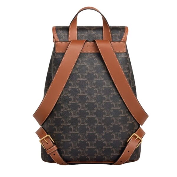 CELINE MEDIUM BACKPACK FOLCO IN TRIOMPHE CANVAS AND CALFSKIN - Image 2