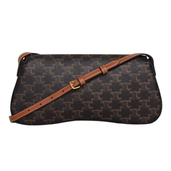 CELINE MEDIUM CELINE LOLA BAG IN TRIOMPHE CANVAS AND CALFSKIN - Image 2