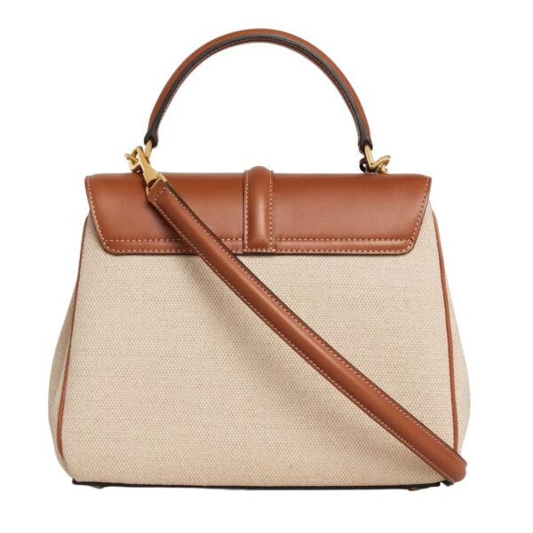 CELINE SMALL 16 BAG IN TEXTILE AND NATURAL CALFSKIN - Image 2