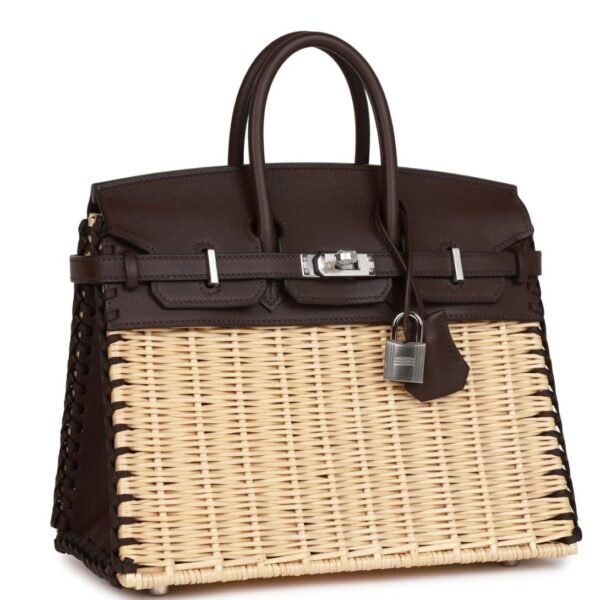 HERMÈS PICNIC BIRKIN 25 ROUGE SELLIER SWIFT PALLADIUM HARDWARE - Image 3