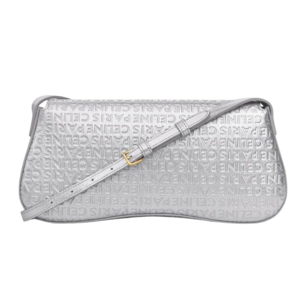 CELINE MEDIUM LOLA BAG IN LAMINATED CALFSKIN WITH CELINE ALL OVER - Image 2