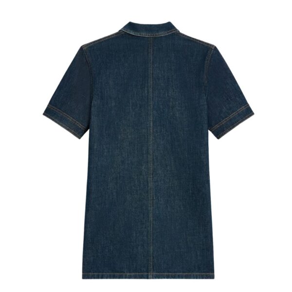 CELINE WORKWEAR MINI DRESS IN RINSED WASH DENIM - Image 2