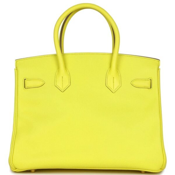 PRE-OWNED HERMÈS BIRKIN 30 LIME EPSOM GOLD HARDWARE - Image 2