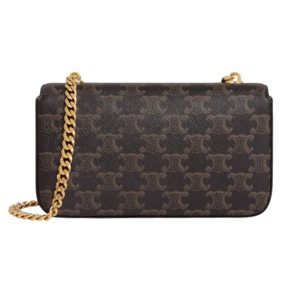 CELINE CHAIN SHOULDER BAG CLAUDE IN TRIOMPHE CANVAS - Image 2
