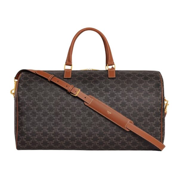 CELINE LARGE TRAVEL BAG IN TRIOMPHE CANVAS WITH CELINE PRINT - Image 2