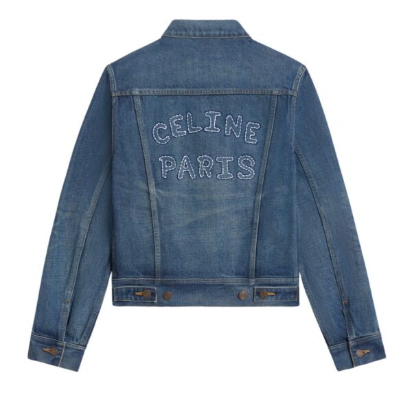 CELINE TRUCKER JACKET IN DARK UNION WASH DENIM - Image 2