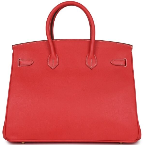 PRE-OWNED HERMÈS BIRKIN 35 ROSE JAIPUR CANDY EPSOM PERMABRASS HARDWARE - Image 2
