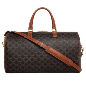 CELINE MEDIUM TRAVEL BAG IN TRIOMPHE CANVAS WITH CELINE PRINT