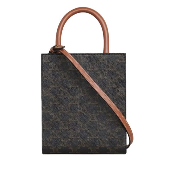 CELINE MINI VERTICAL CABAS IN TRIOMPHE CANVAS WITH CELINE PRINT - Image 2