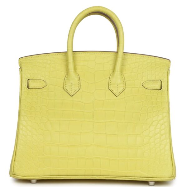 HERMÈS BIRKIN 25 LIME MATTE ALLIGATOR PALLADIUM HARDWARE - Image 2