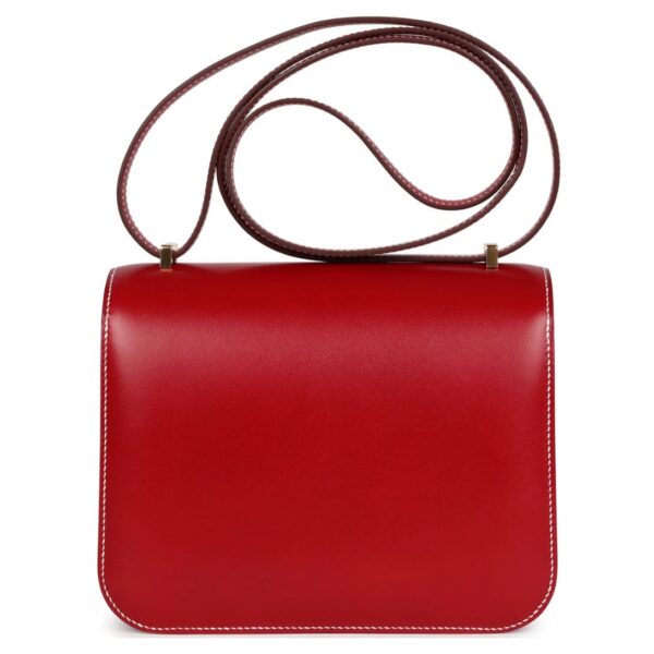 HERMÈS KELLY SELLIER 28 ROUGE PIMENT BOX PALLADIUM HARDWARE - Image 2