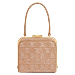 CELINE LANA MINAUDIERE IN SUEDE CALFSKIN WITH TRIOMPHE STRASS