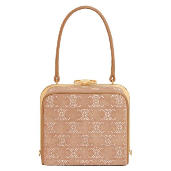 CELINE LANA MINAUDIERE IN SUEDE CALFSKIN WITH TRIOMPHE STRASS - Image 2