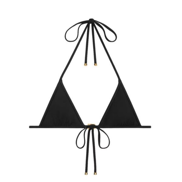CELINE TRIOMPHE TRIANGLE TOP IN MATTE JERSEY BLACK - Image 2
