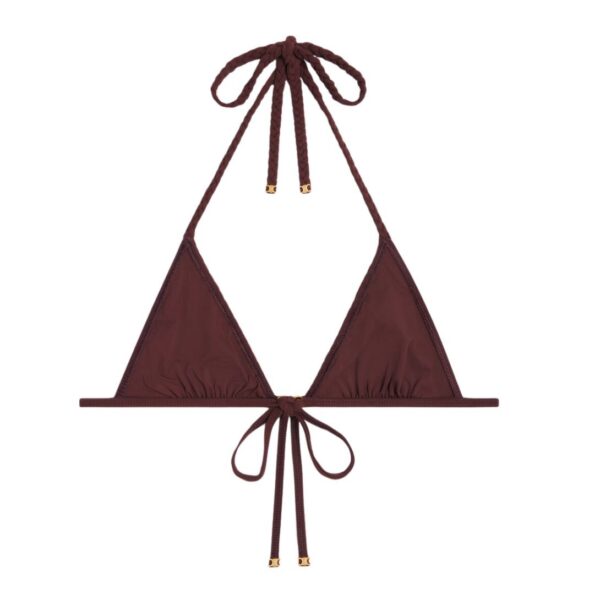 CELINE TRIOMPHE TRIANGLE TOP IN MATTE JERSEY PRUNE - Image 3