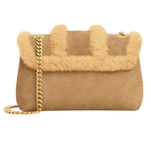 CELINE TEEN VICTOIRE BAG IN SUEDE CALFSKIN AND SHEARLING