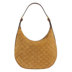 CELINE MEDIUM HELOÏSE BAG CUIR TRIOMPHE IN SUEDE CALFSKIN WITH TRIOMPHE ALL OVER
