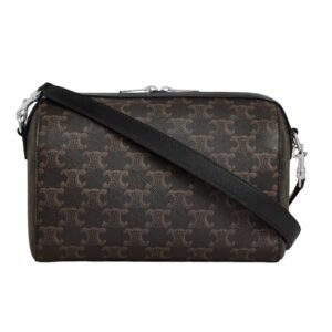 CELINE MINI BOSTON IN TRIOMPHE CANVAS AND CALFSKIN