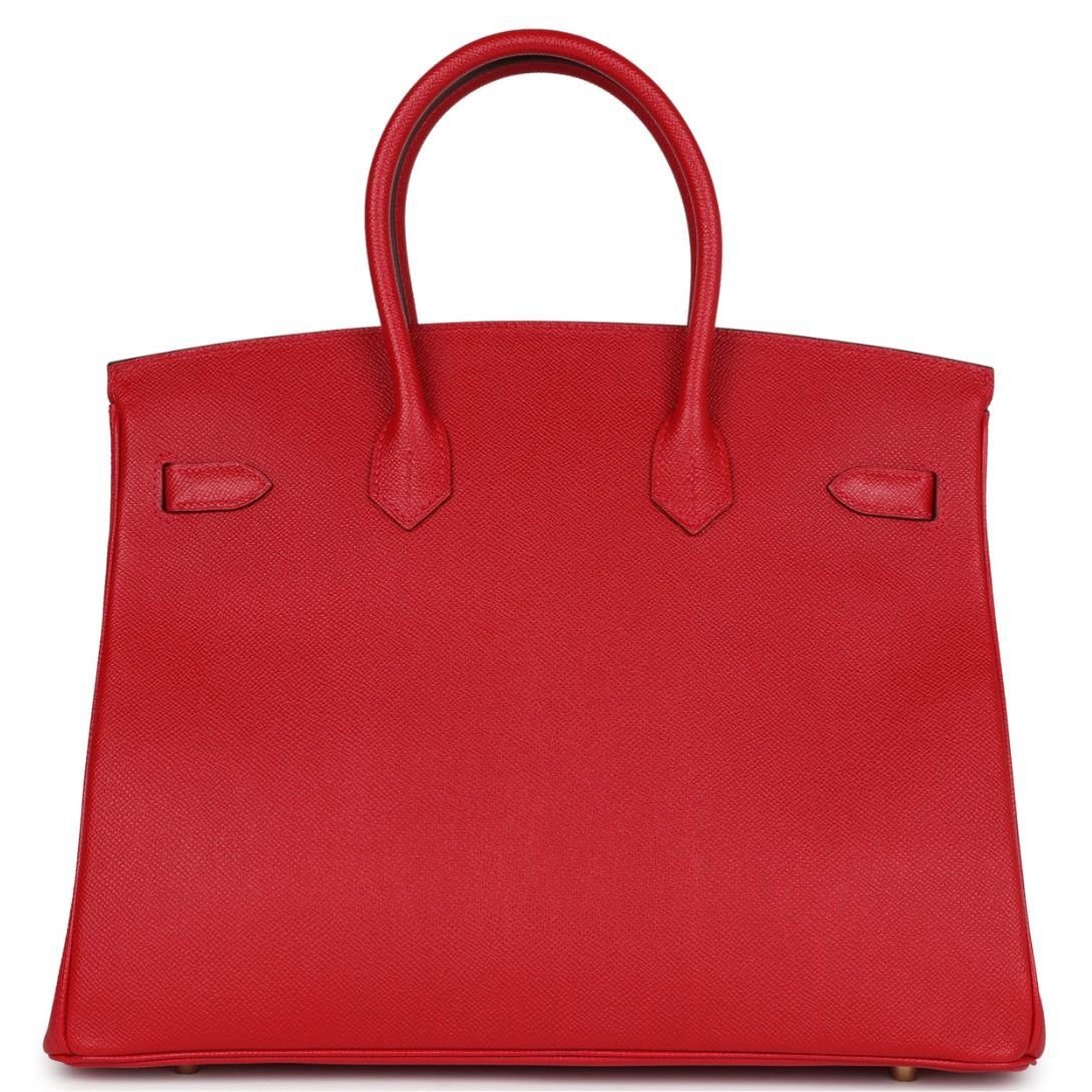 PRE-OWNED HERMÈS BIRKIN 35 ROUGE CASAQUE EPSOM GOLD HARDWARE - Image 2