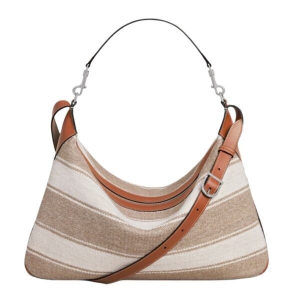 CELINE LARGE STRAP ROMY IN TEXTILE WITH JACQUARD AND CALFSKIN - Image 2