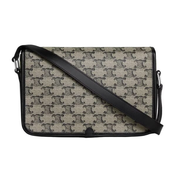 CELINE SMALL FOLCO MESSENGER IN TRIOMPHE CANVAS AND CALFSKIN BEIGE - Image 2