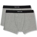 TOM FORD COTTON MODAL BOXER BRIEFS TWO PACK GREY
