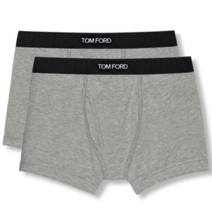 TOM FORD COTTON MODAL BOXER BRIEFS TWO PACK GREY