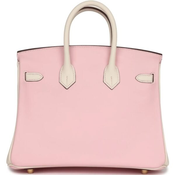 HERMÈS SPECIAL ORDER (HSS) BIRKIN 25 ROSE SAKURA AND NATA SWIFT PERMABRASS HARDWARE - Image 2