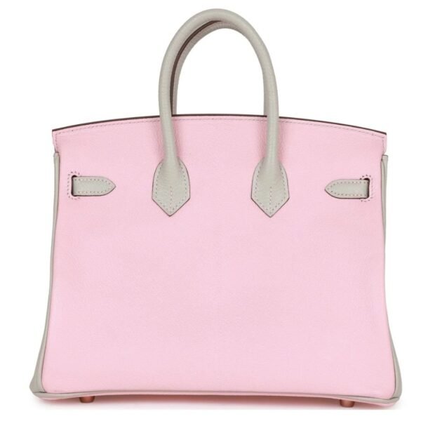HERMÈS SPECIAL ORDER (HSS) BIRKIN 25 ROSE SAKURA AND GRIS PERLE CHEVRE MYSORE ROSE GOLD HARDWARE - Image 2
