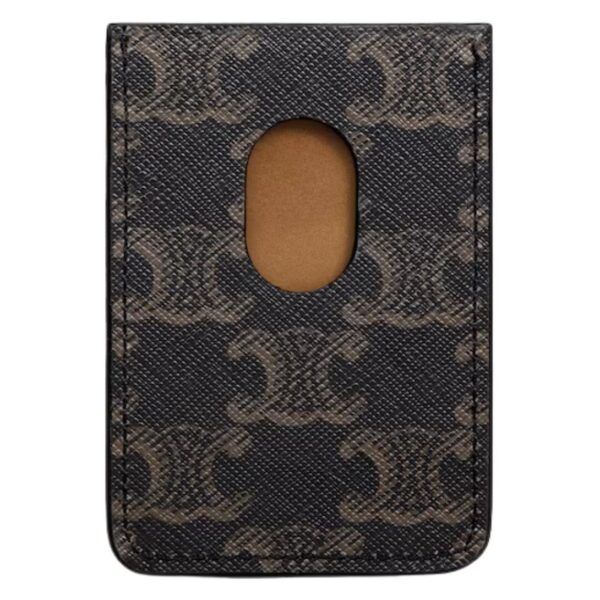 CELINE MAGNET CARD HOLDER IN TRIOMPHE CANVAS AND CALFSKIN - Image 2