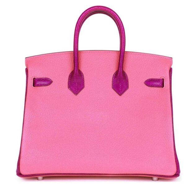 HERMÈS SPECIAL ORDER (HSS) BIRKIN 25 ROSE LIPSTICK AND ANEMONE CHÈVRE PALLADIUM HARDWARE - Image 2