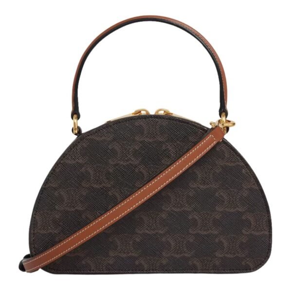 CELINE HALF MOON CASE IN TRIOMPHE CANVAS AND CALFSKIN - Image 2
