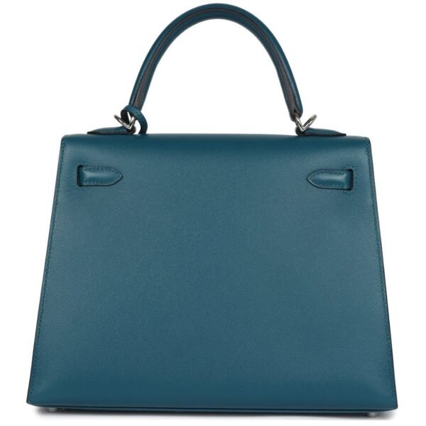 HERMÈS KELLY SELLIER 25 VERT BOSPHORE VERSO MADAME PALLADIUM HARDWARE - Image 2