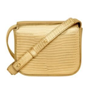 CELINE MINI CLAUDE IN LAMINATED LIZARD