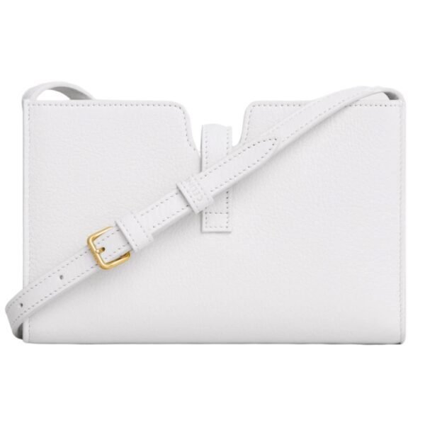 CELINE 16 STRAP POCHETTE IN SUPPLE GRAINED CALFSKIN WHITE - Image 3