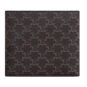 CELINE BI FOLD WALLET WITH COIN COMPARTMENT IN TRIOMPHE CANVAS